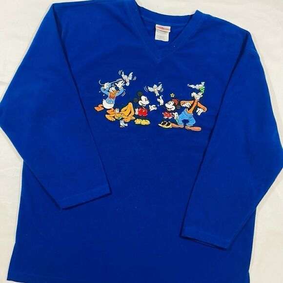 Vintage Disney Embroidered Fleece Mickey Mouse & Friends Sweater - Picture 2 of 7